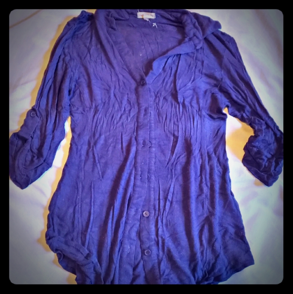Large soft flowy button up